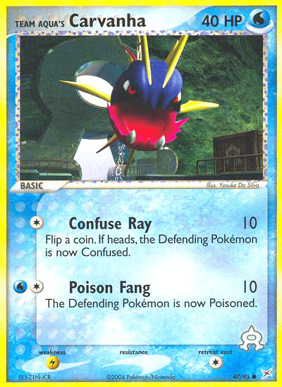 Team Aqua's Carvanha Pokémon card