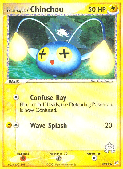 Team Aqua's Chinchou Pokémon card
