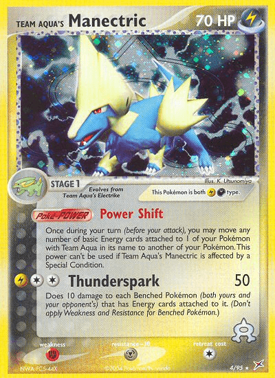 Team Aqua's Manectric Pokémon card