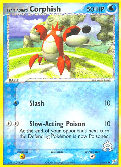 Team Aqua's Corphish Pokémon card