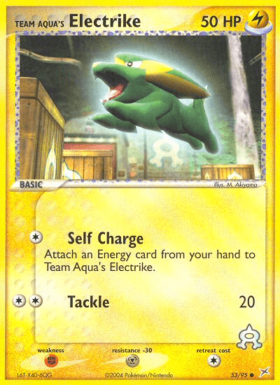Team Aqua's Electrike Pokémon card