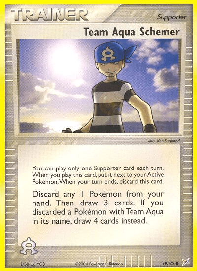 Team Aqua Schemer Pokémon card