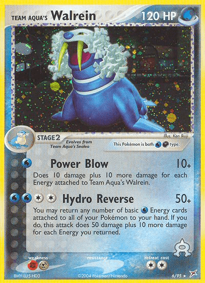 Team Aqua's Walrein Pokémon card