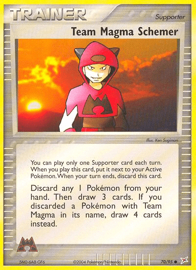 Team Magma Schemer Pokémon card
