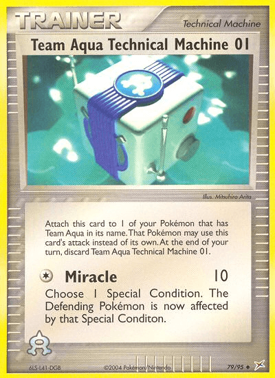Team Aqua Technical Machine 01 Pokémon card