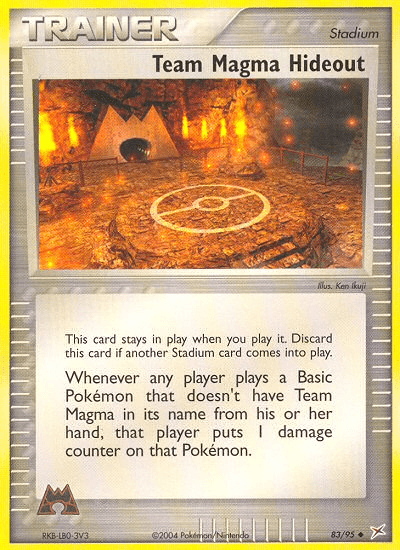 Team Magma Hideout Pokémon card