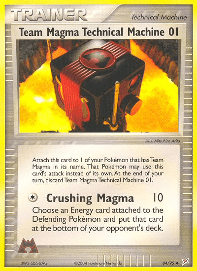 Team Magma Technical Machine 01 Pokémon card