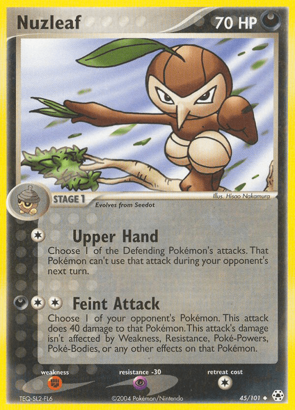 Nuzleaf Pokémon card