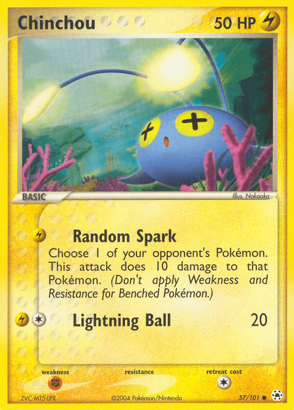 Chinchou Pokémon card