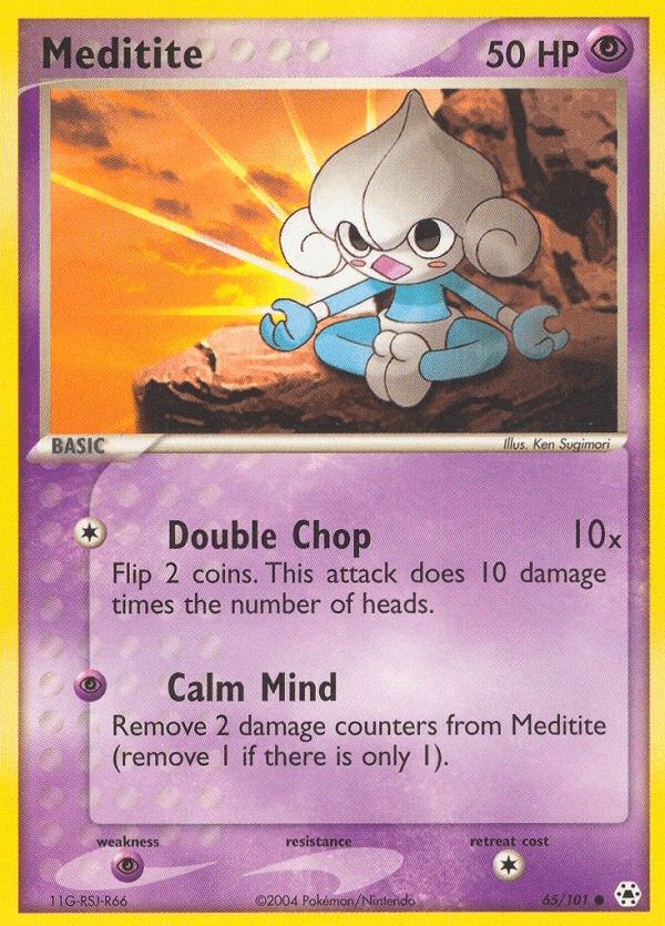 Meditite Pokémon card