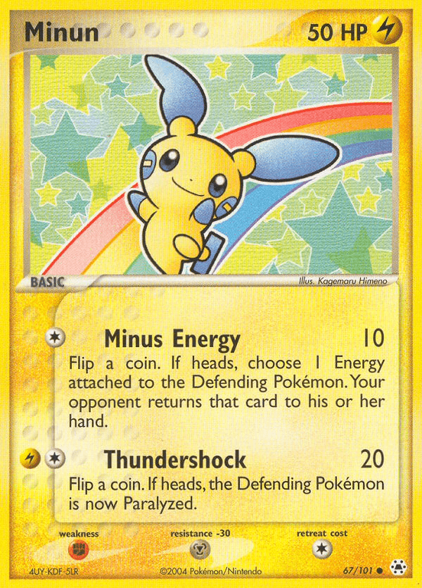 Minun Pokémon card