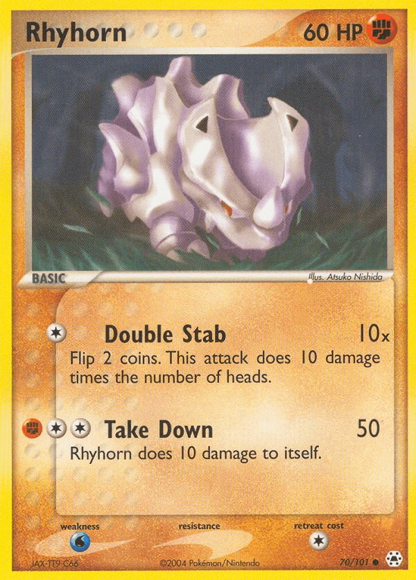 Rhyhorn Pokémon card