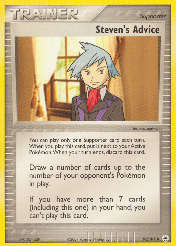 Steven's Advice Pokémon card