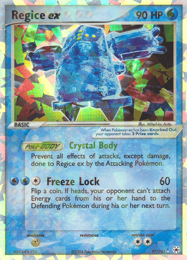 Regice ex Pokémon card