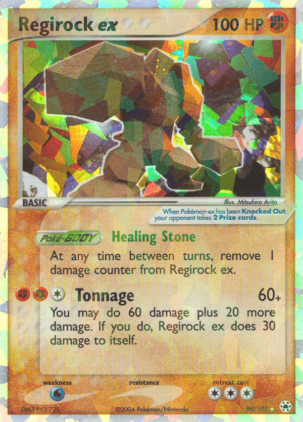 Regirock ex Pokémon card