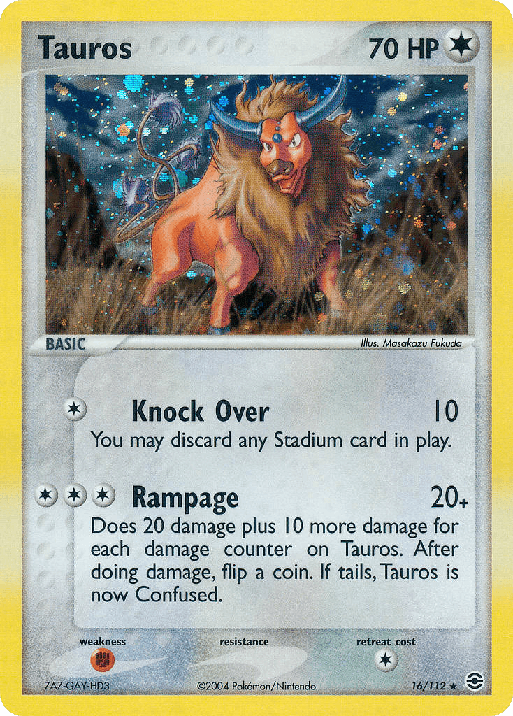 Tauros Pokémon card