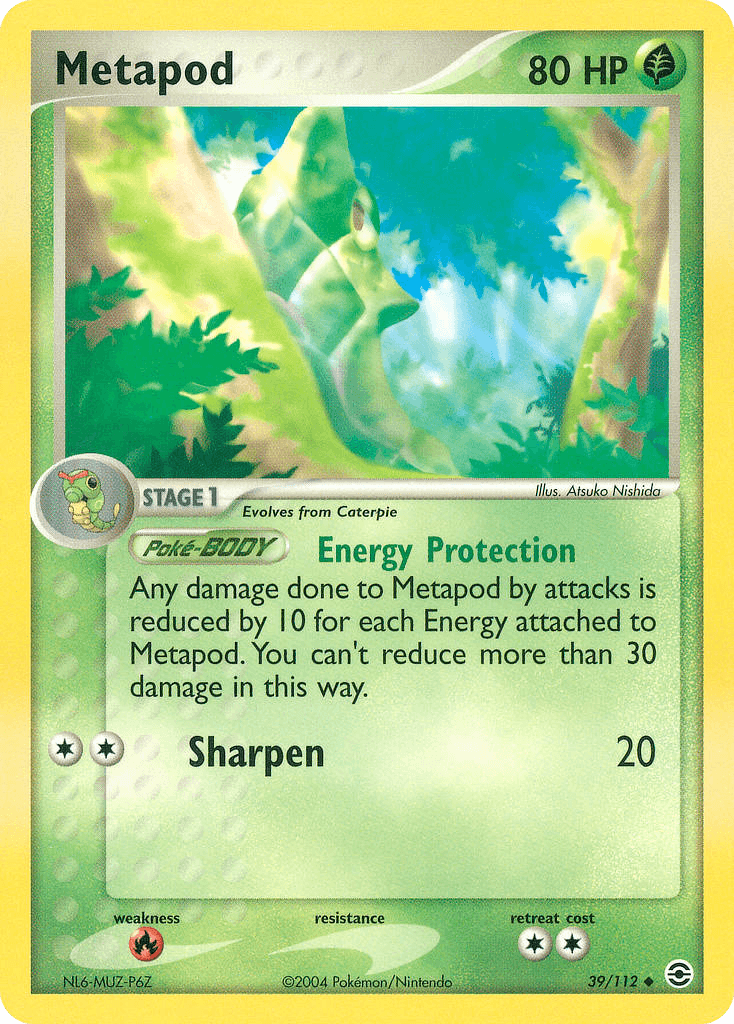 Metapod Pokémon card