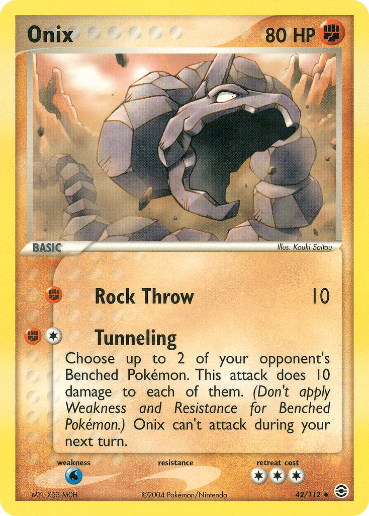 Onix Pokémon card