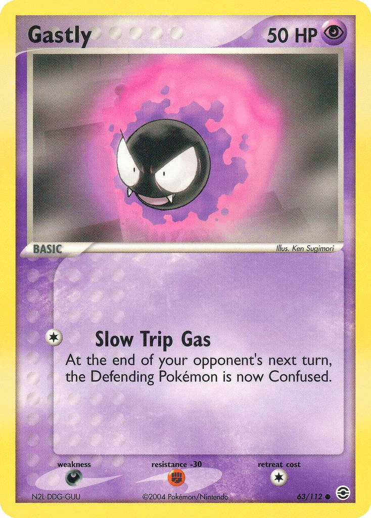 Gastly Pokémon card