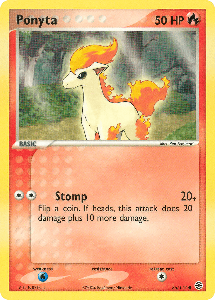 Ponyta Pokémon card