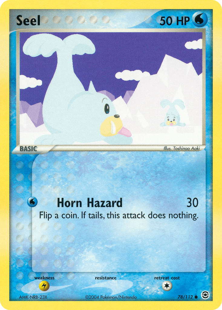 Seel Pokémon card
