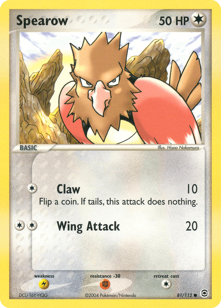 Spearow Pokémon card