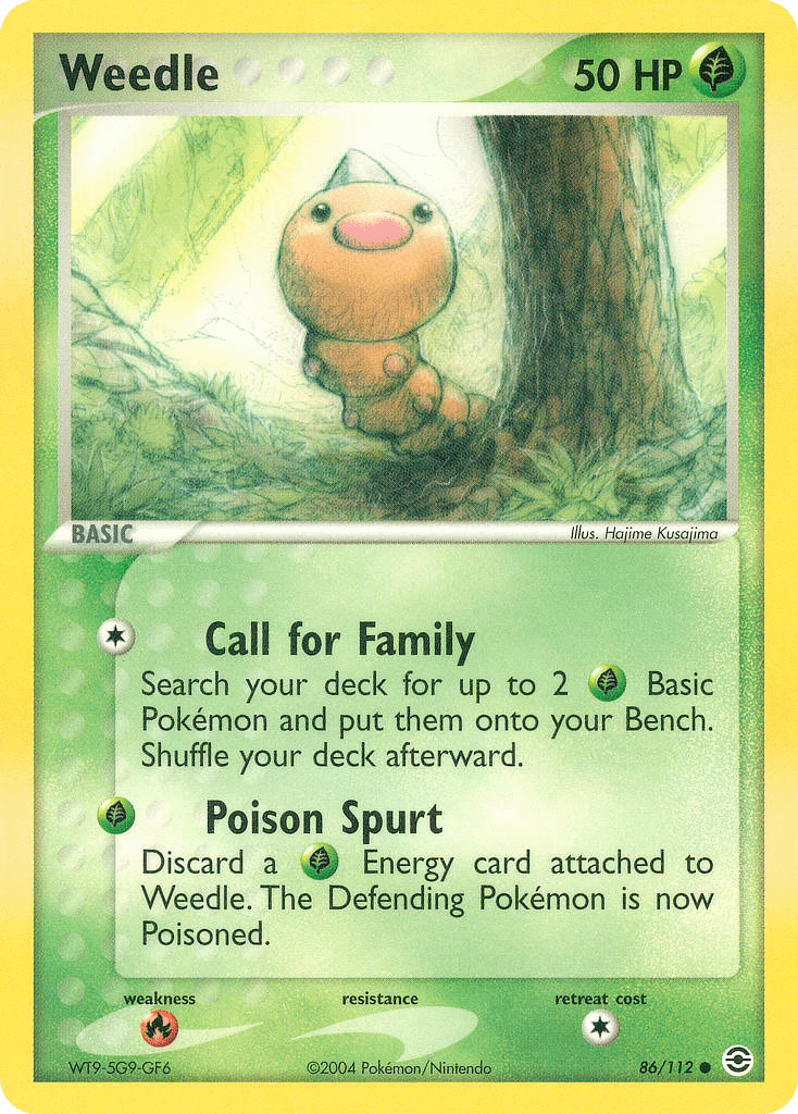 Weedle Pokémon card