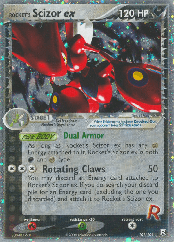Rocket's Scizor ex from Team Rocket Returns