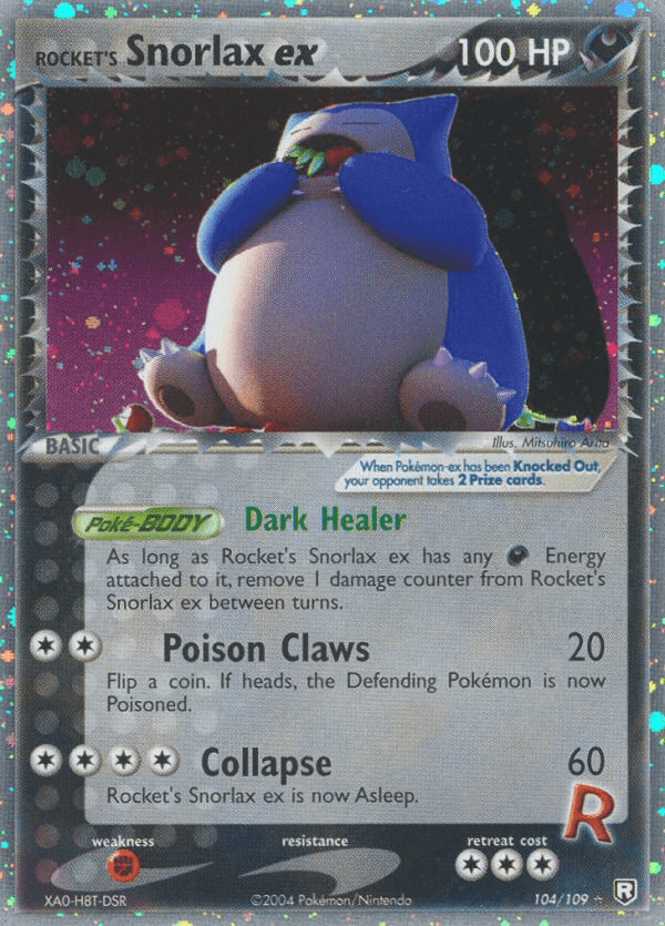 Rocket's Snorlax ex from Team Rocket Returns
