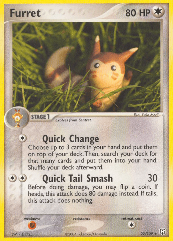 Furret Pokémon card