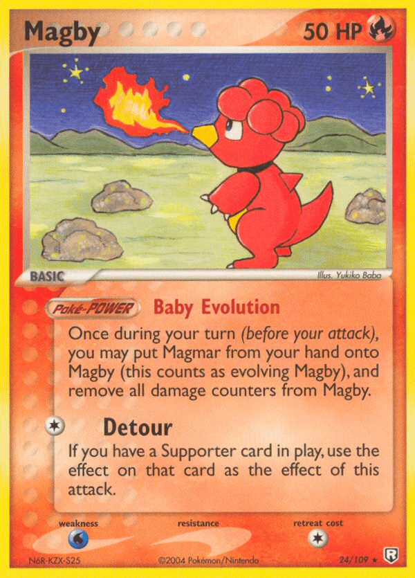 Magby Pokémon card