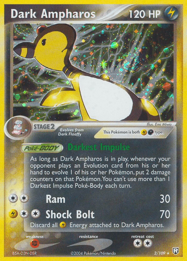 Dark Ampharos Pokémon card