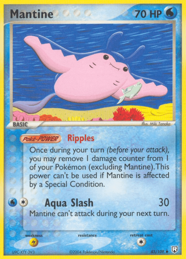 Mantine Pokémon card