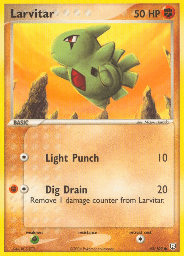 Larvitar Pokémon card
