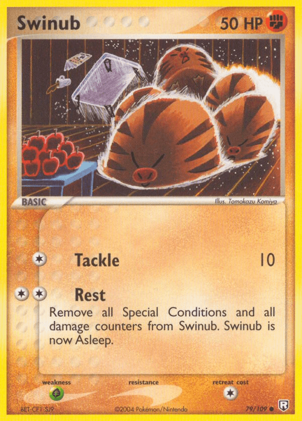 Swinub Pokémon card