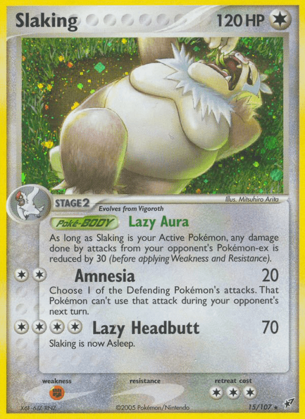 Slaking Pokémon card