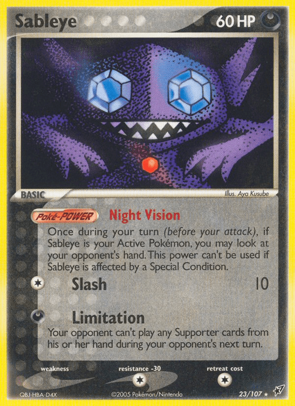 Sableye Pokémon card