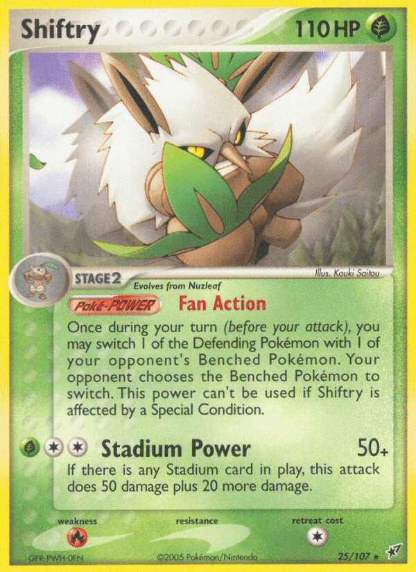 Shiftry Pokémon card