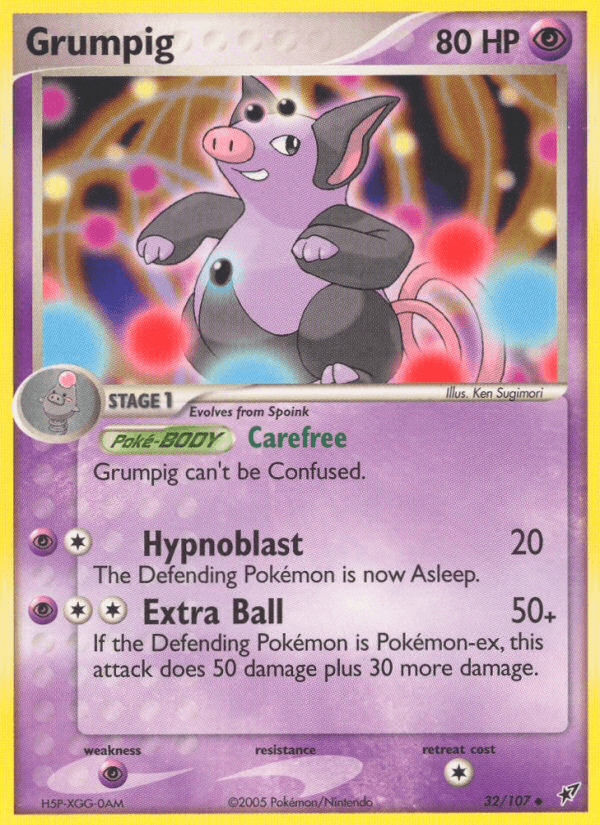 Grumpig Pokémon card