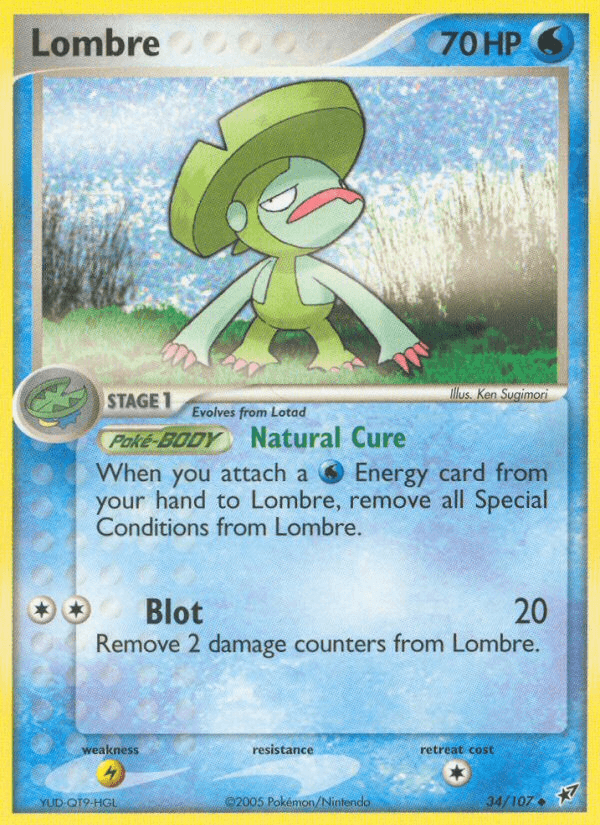 Lombre Pokémon card