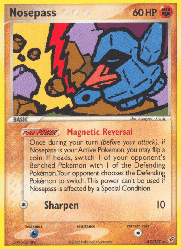 Nosepass Pokémon card