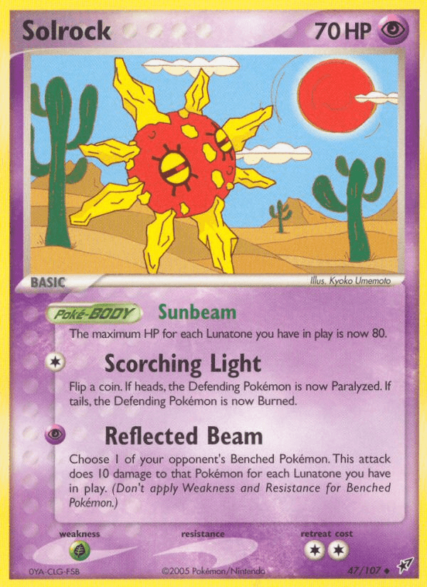 Solrock Pokémon card