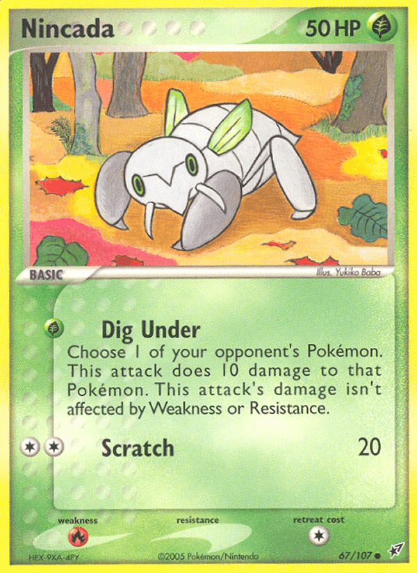 Nincada Pokémon card