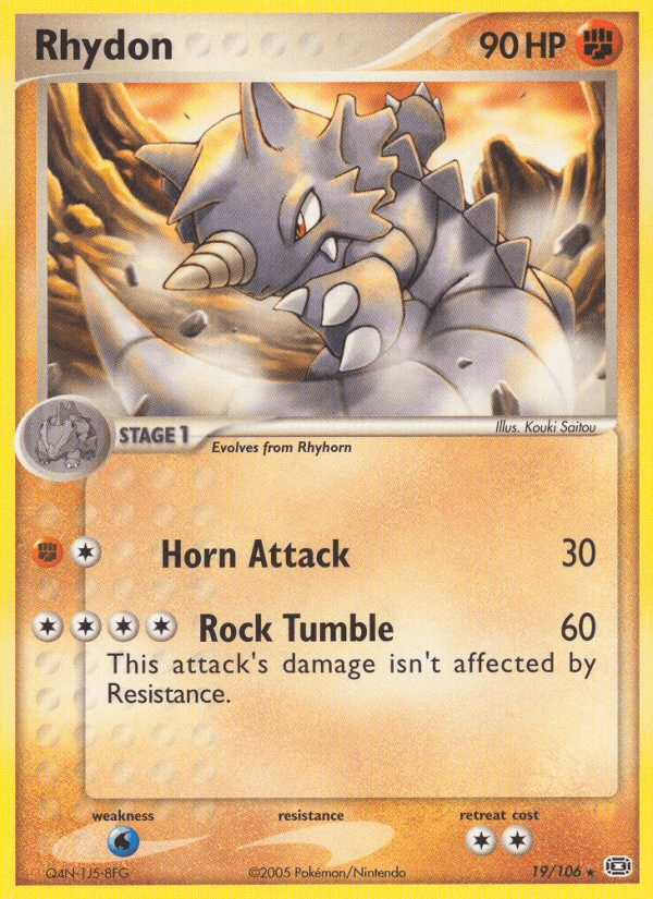 Rhydon Pokémon card