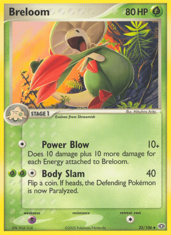 Breloom Pokémon card