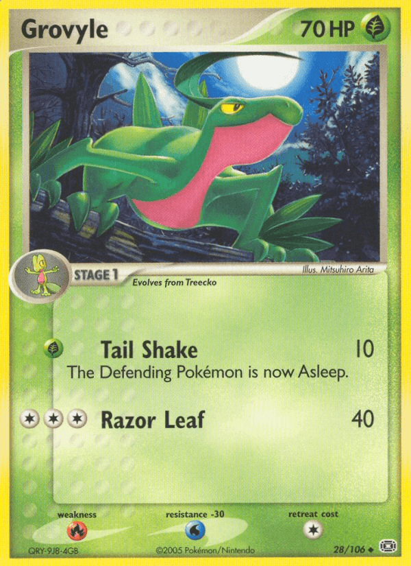 Grovyle Pokémon card