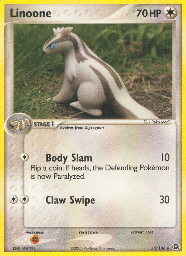 Linoone Pokémon card