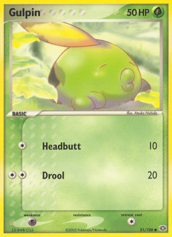 Gulpin Pokémon card
