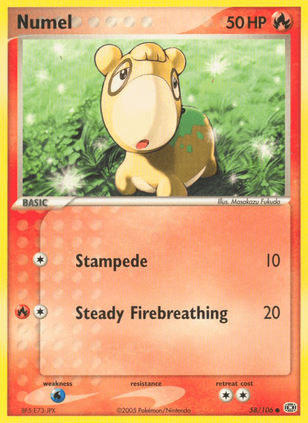Numel Pokémon card