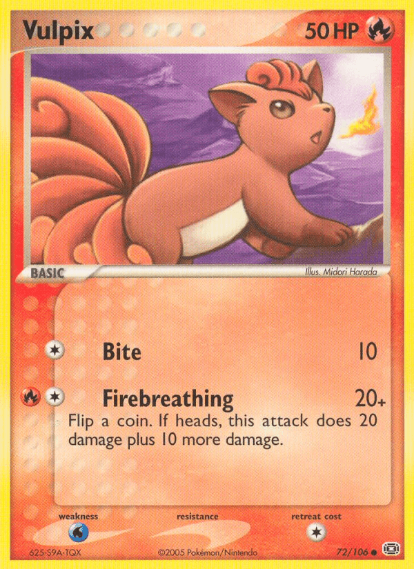 Vulpix Pokémon card